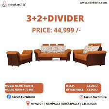 brown wooden 7 seater sofa set 3 2 2