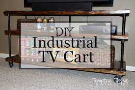 Diy Industrial Tv Cart Tempting Thyme
