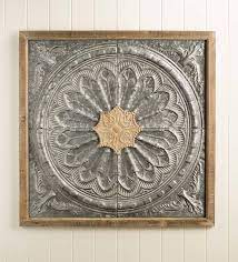 Antiqued Metal Medallion Wall Art Is A