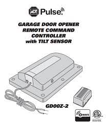 adt pulse garage door remote controller