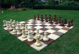 garden stone chess set garden statue