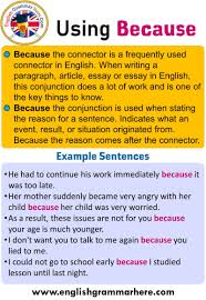 We did not find results for: Use Because In A Sentence Starting A Sentence With Because English Grammar Here