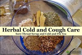 herbal cold and cough care syrup and tea