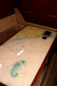 Nautical Chart On Table The Sea Bean Project