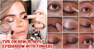 how to apply eye shadow with fingers
