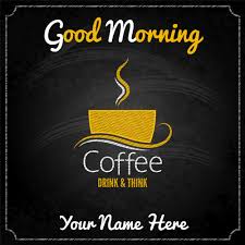coffee cup greeting with your name
