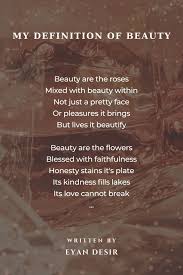 my definition of beauty poem by eyan desir