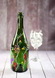 Wine Bottle Art Glass Bottle Crafts