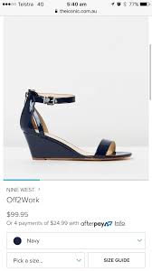 Nine West Off2work Theiconic Com Au Navy Patent Wedge Sandal