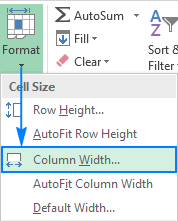 autofit column width in excel