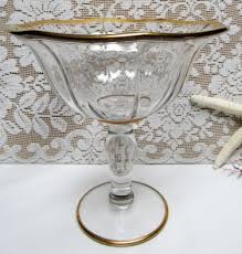 Vintage Clear Glass Ruffle Goblet