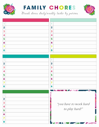 Chore Checklist Template Inspirational Free Printable Weekly Chore