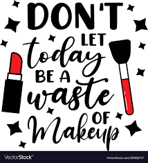 waste makeup on white royalty free vector
