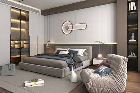 Latest Modern Bed Back Wall Design