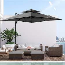 Charcoal Grey Garden Patio Umbrella