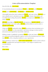 Letter Of Recommendation Template Download Printable Pdf