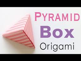 pyramid shape origami paper gift box