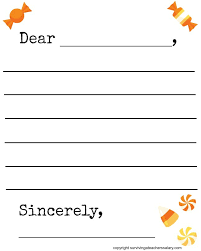 free fall candy themed letter template
