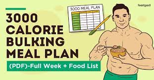 3000 calorie bulking meal plan pdf
