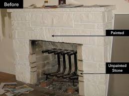 Stripped Paint Off Of A Stone Fireplace