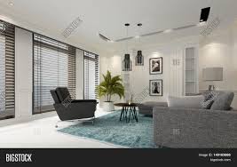 The grey walls and curtains draw powder grey shades down the vertical planes, whilst black anchors cross the baseline of the scheme. Modern White Luxury Image Photo Free Trial Bigstock
