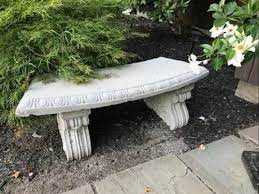 Outdoor Concrete Bench Without