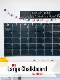 Diy Large Chalkboard Calendar