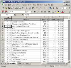 ms excel 2003 how to create a pivot table