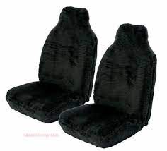 Luxury Black Faux Fur Car Seat Covers