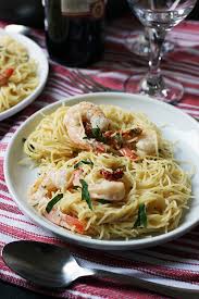 Wife's birthday is on tuesday and i am looking to make her a shrimp and pasta the sauce for this dish is actually more like a dressing. Shrimp Pasta With Garlic Cream Sauce Good Cheap Eats