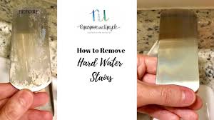 removing hard water stains when vinegar