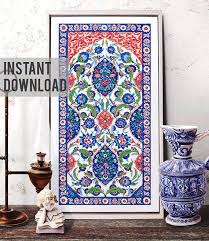 Printable Art Turkish Ornament Tile