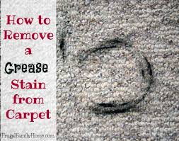 remove a grease stain from carpet