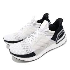 Details About Adidas Ultraboost 19 White Grey Black Men Running Casual Shoes Sneakers B37707