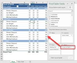 change count to sum in excel pivot