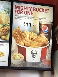 You can check the kfc official site, check latest and current menu price and compare it with our menu price cause restaurant can change their price anytime so sometime it may be little variations in price which is. Kfc Menu Mighty Bucket For One Price