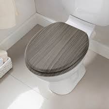Addis Grey Wood Toilet Seat Toilet