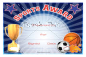 Sports Award Printable Classroom Student Awards And Certificates