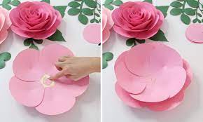 how to make big paper roses step by