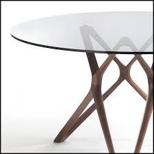 table with base in solid walnut wood