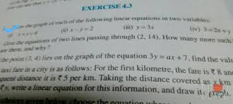 following linear equations