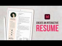 interactive resume in adobe indesign