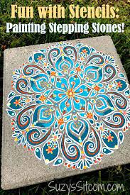 Stencils Painted Stepping Stones