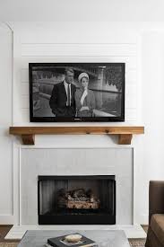 Fireplace 4x4 Glazed White Tile Timber