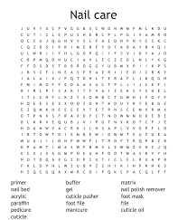 nail care word search wordmint