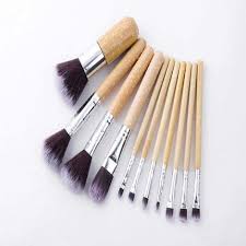 finish bamboo 11 pc makeup brush set