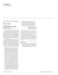 pdf a definition of social environment