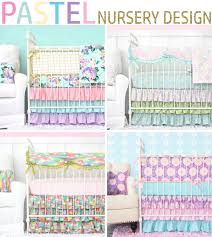 bright pastel baby bedding