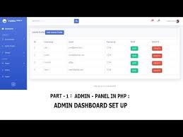 admin panel in php