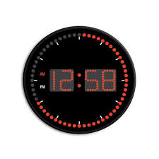 Round Digital Clock